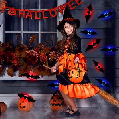 🎃 3D Light-Up Halloween Bats – Spooky & Realistic Decor 🦇