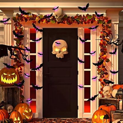 🎃 3D Light-Up Halloween Bats – Spooky & Realistic Decor 🦇